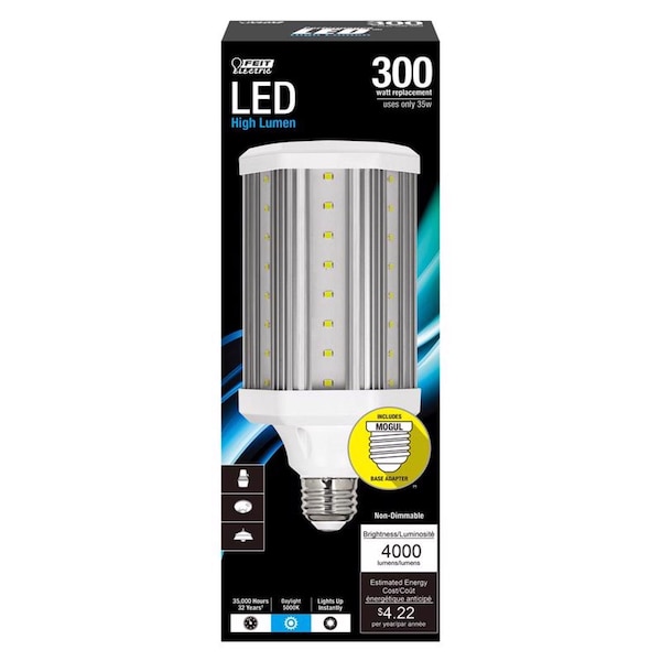 Feit Electric Feit Corn Cob E26 (Medium) LED Bulb Daylight 300 Watt Equivalence 1 pk C4000/5K/LEDG2 - main